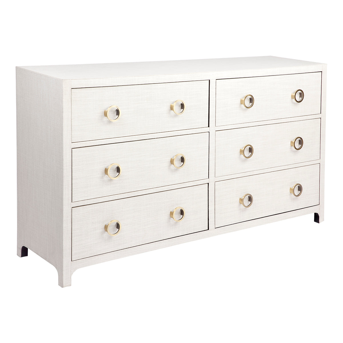ASTLEY 6 DRAWER UPHOLSTERED NATURAL CHEST NATURAL
