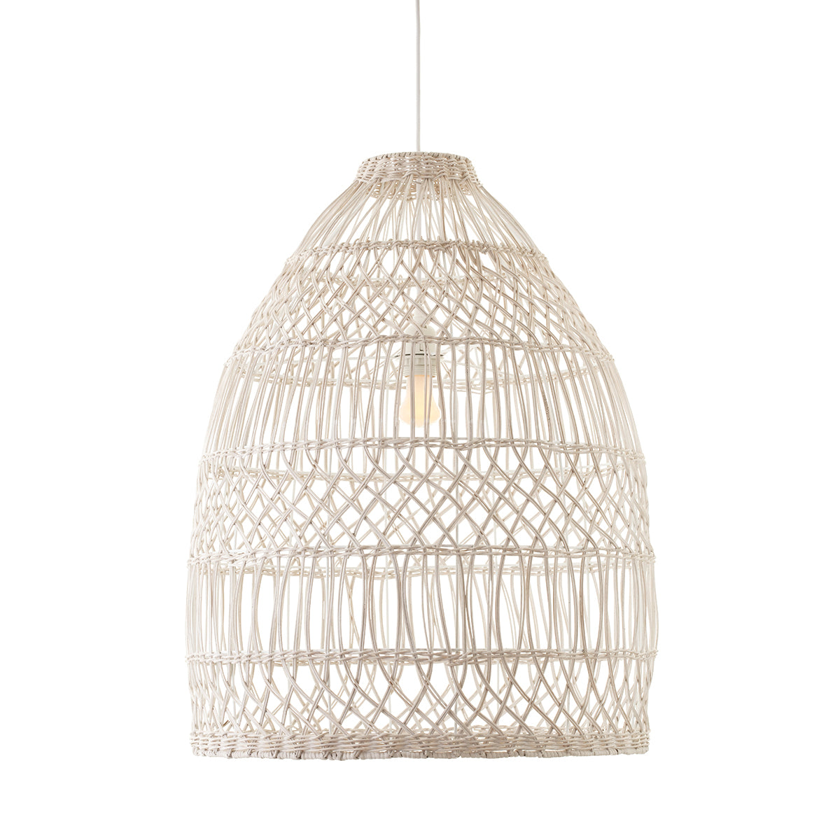 BELMAR RATTAN PENDANT WHITE