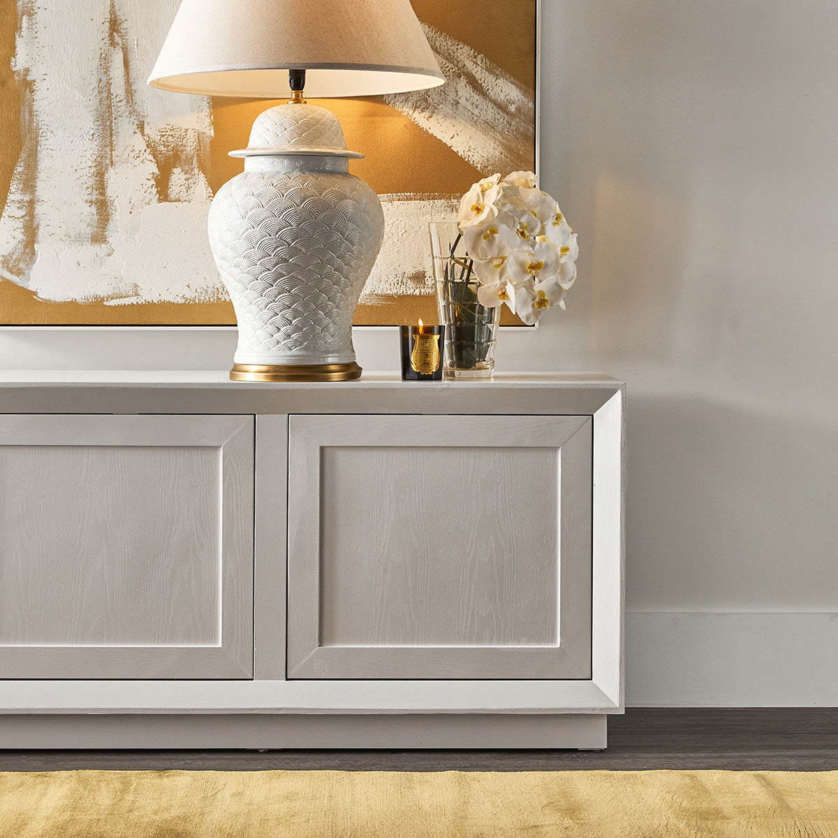 BALMAIN OAK BUFFET LARGE WHITE
