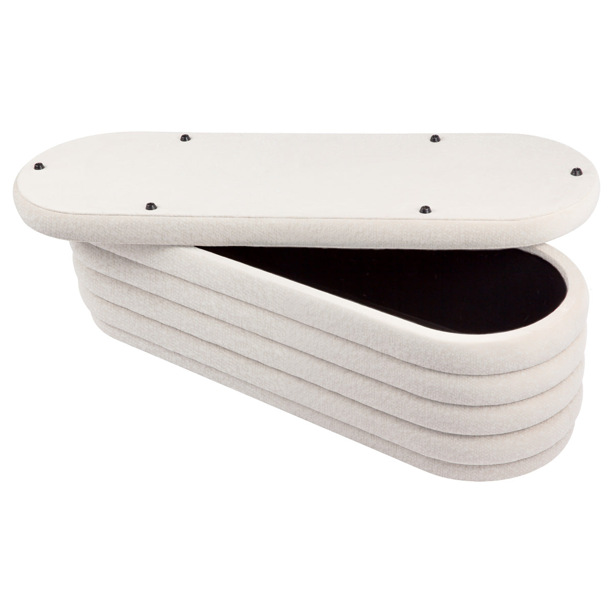 DEMI STORAGE BENCH WHITE BOUCLE
