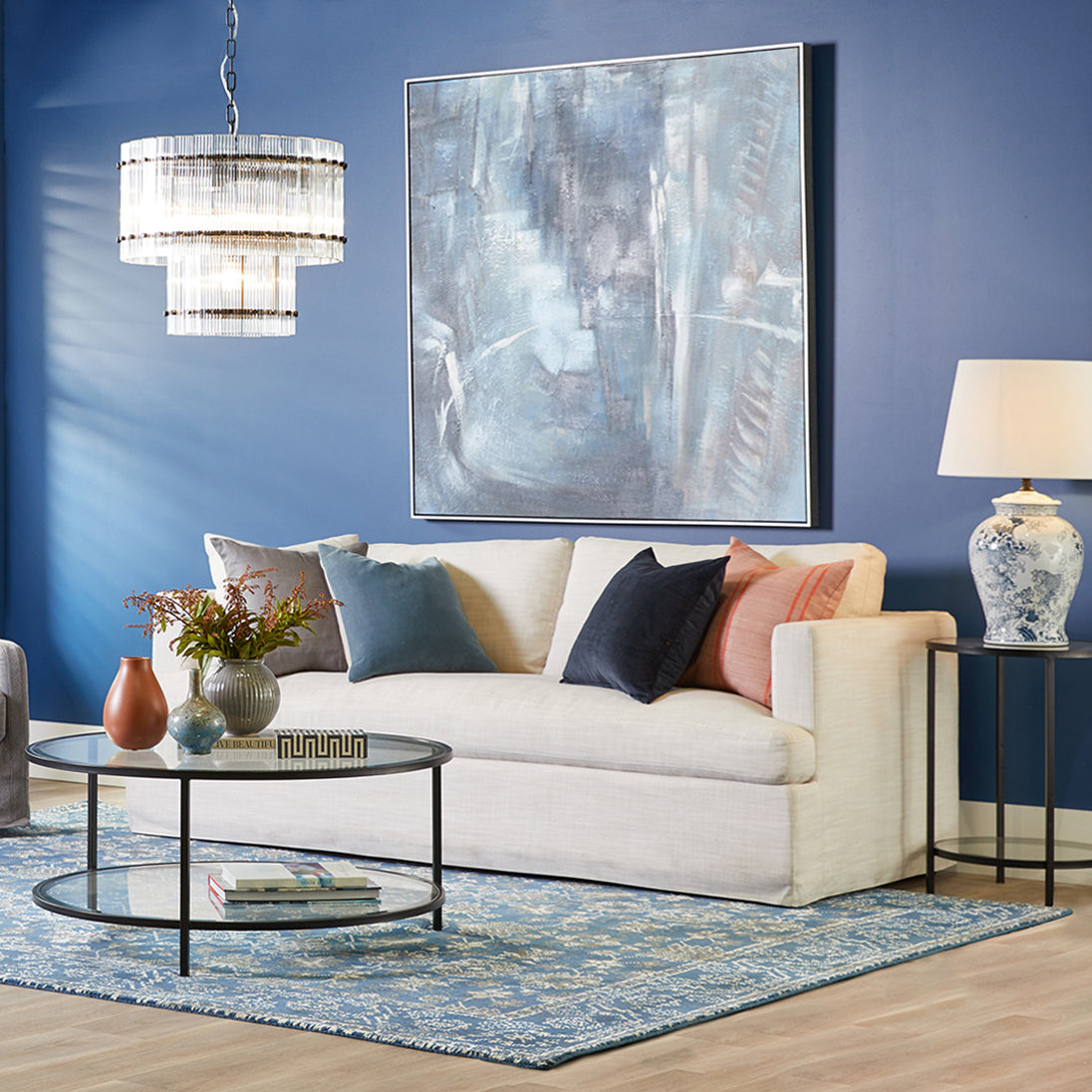 BIRKSHIRE 3 SEATER SLIP COVER SOFA OFF WHITE