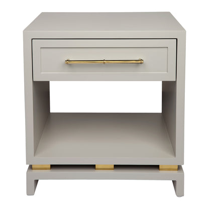 PEARL BEDSIDE TABLE SMALL GREY