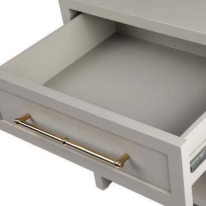 PEARL BEDSIDE TABLE SMALL GREY