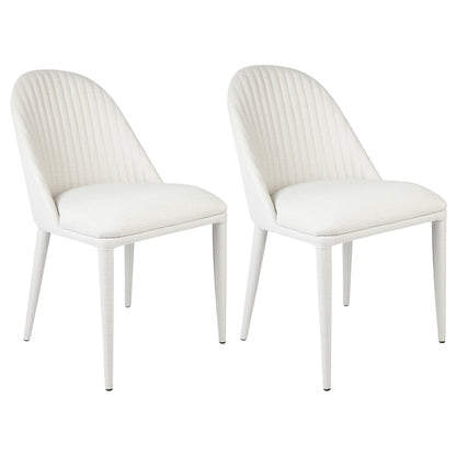 DANTE PANELLED DINING CHAIR SET OF 2 NATURAL