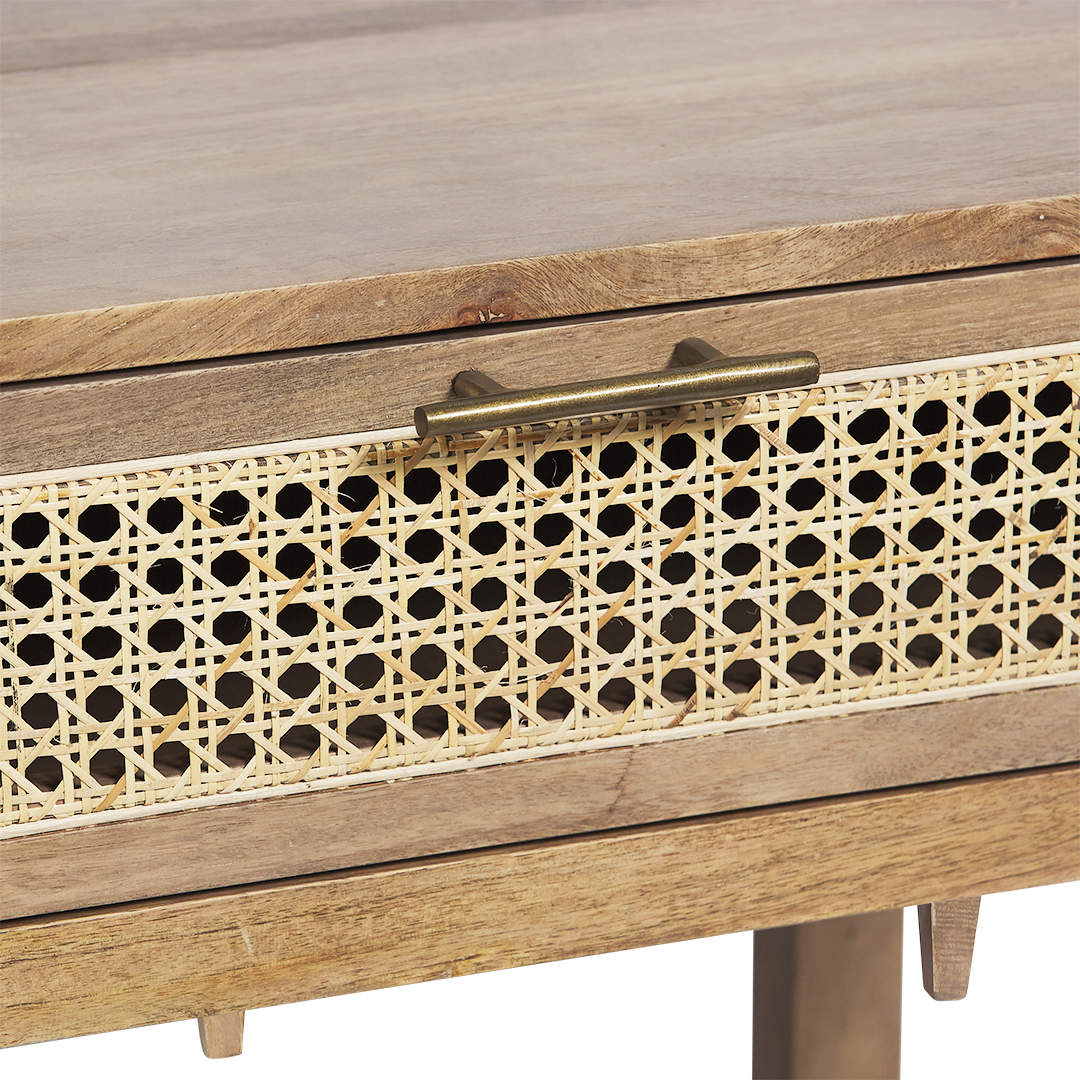 PALM SPRINGS BEDSIDE TABLE NATURAL