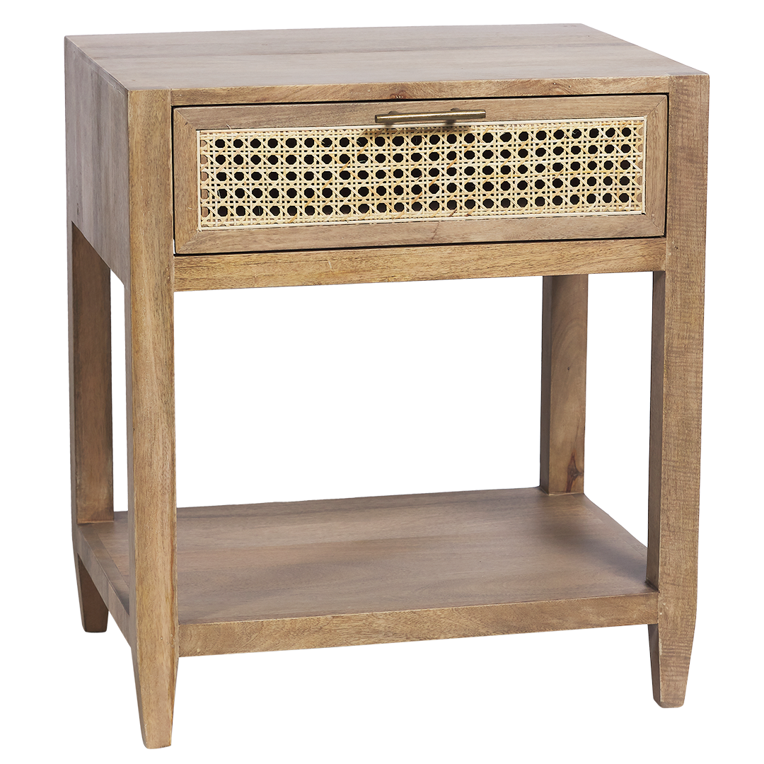PALM SPRINGS BEDSIDE TABLE NATURAL