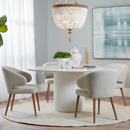 ARLO ROUND DINING TABLE WHITE