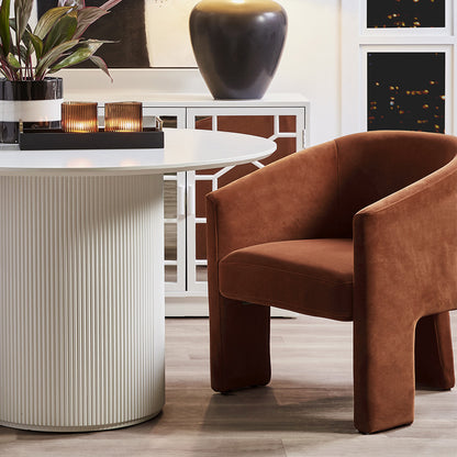 ARLO ROUND DINING TABLE WHITE