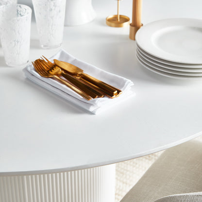 ARLO ROUND DINING TABLE WHITE